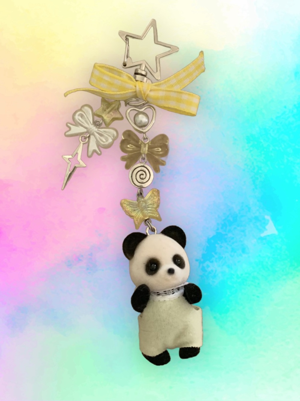 Calico Critters Panda Bear keychain bag charm